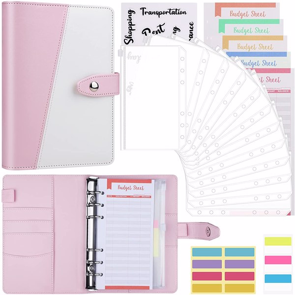 Cash Envelopes Budget Binder for Budgeting with Label Stickers